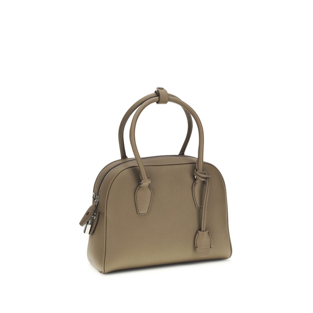 The Row Brown Calf Leather Bos Taurus Handbag