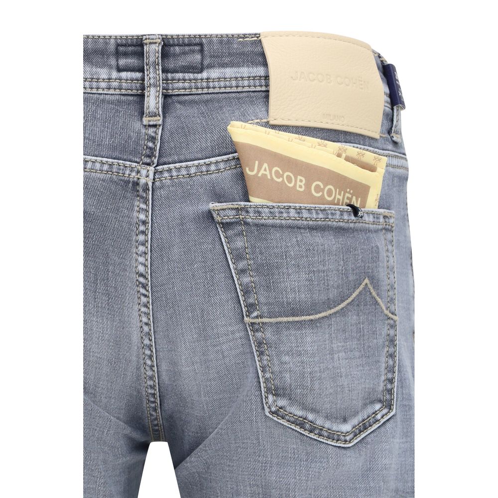 Jacob Cohen Blue Cotton Slim Fit Jeans