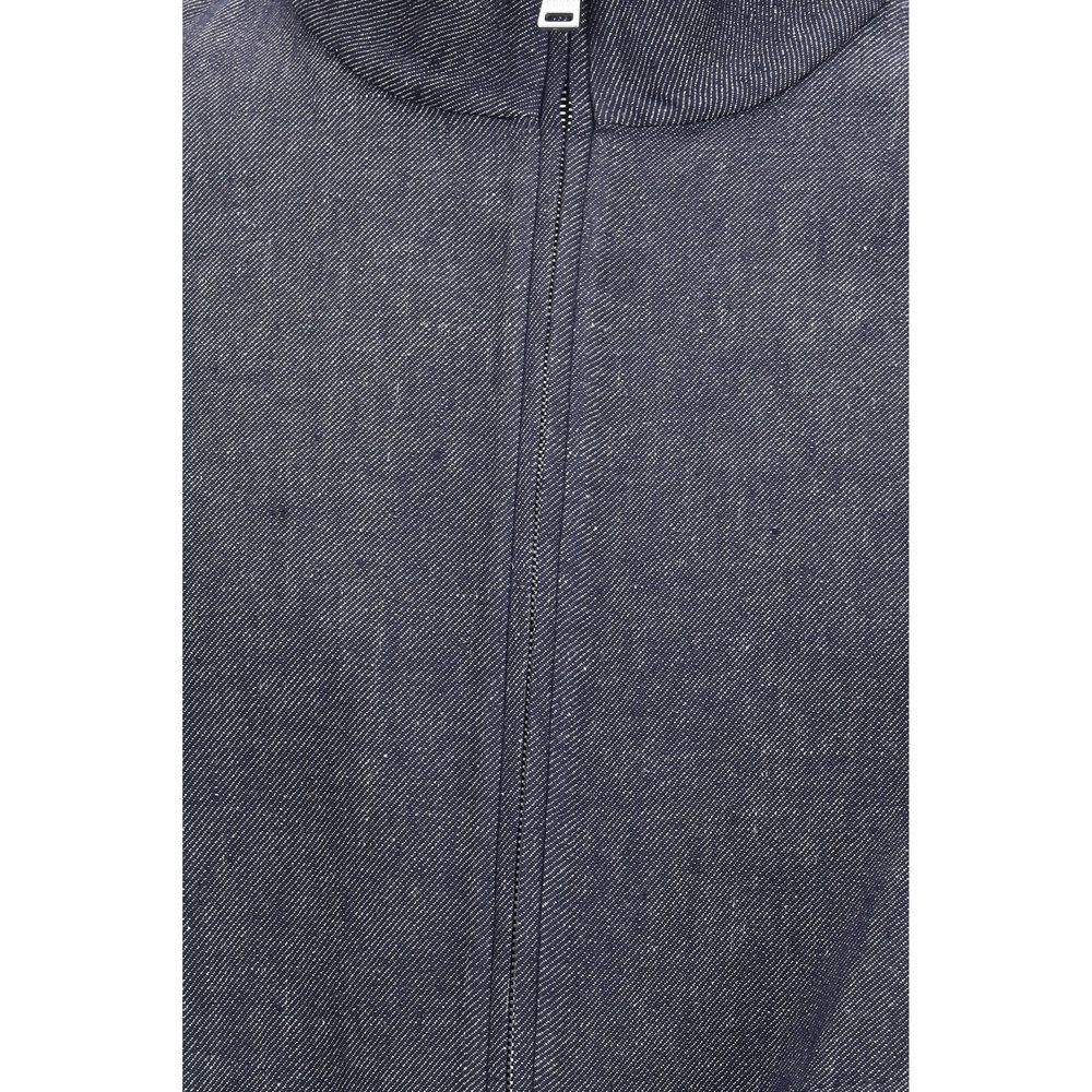 Fendi Blue Linen Denim Jacket