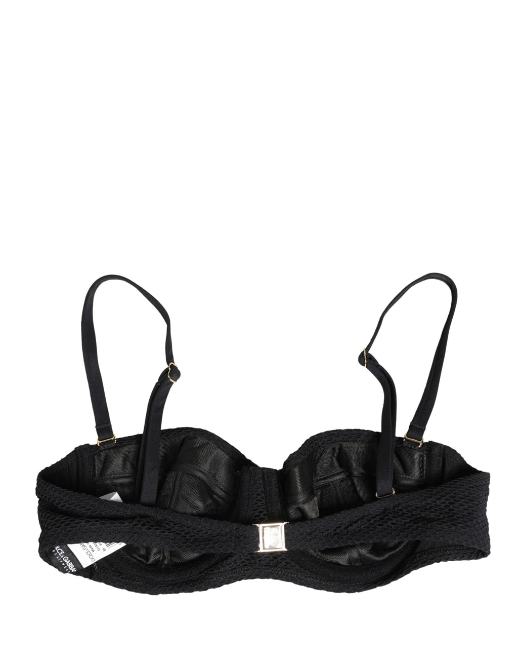 Dolce & Gabbana Black Nylon Padded Balconnet Brassiere Underwear