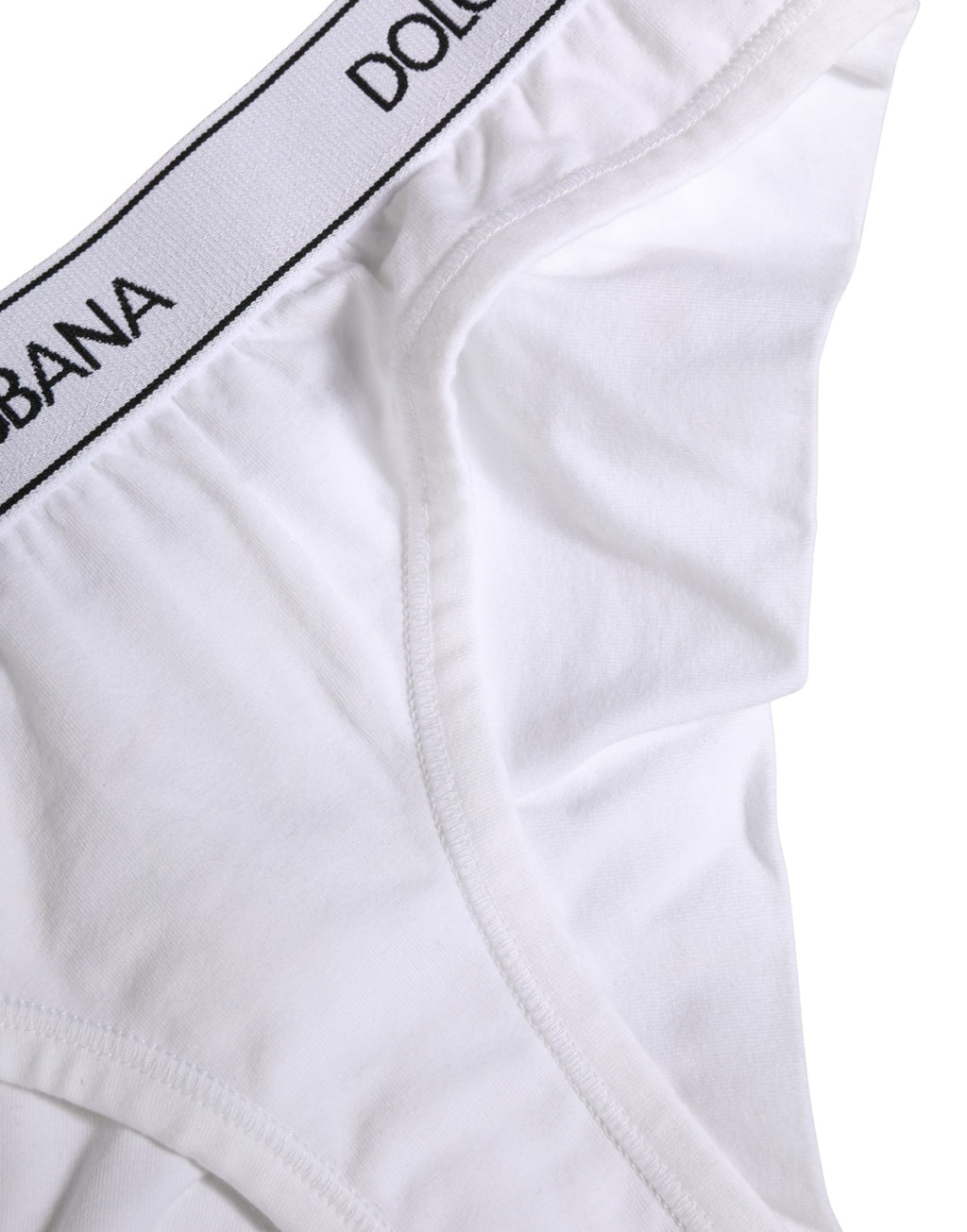 Dolce & Gabbana White Cotton Logo Waistband Brief Panty Underwear