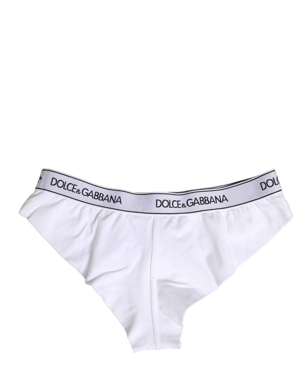Dolce & Gabbana White Cotton Logo Waistband Brief Panty Underwear
