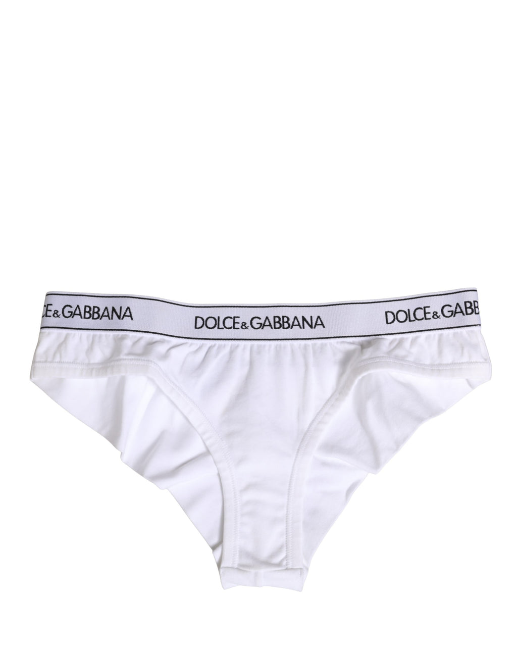 Dolce & Gabbana White Cotton Logo Waistband Brief Panty Underwear