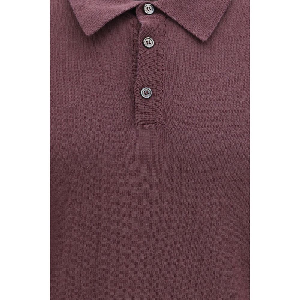 Roberto Collina Purple Cotton Polo Shirt