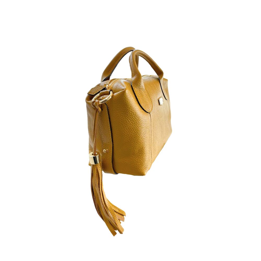Baldinini Trend Yellow Leather Women Handbag