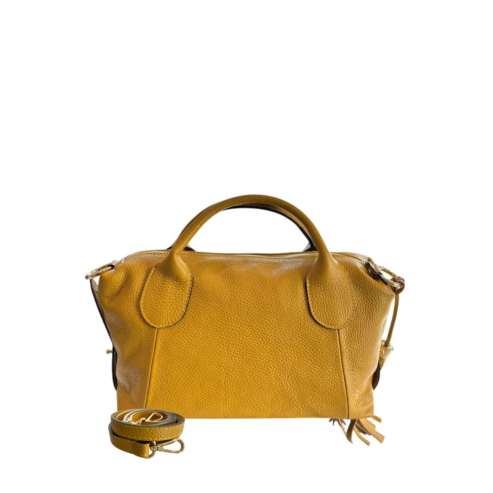 Baldinini Trend Yellow Leather Women Handbag