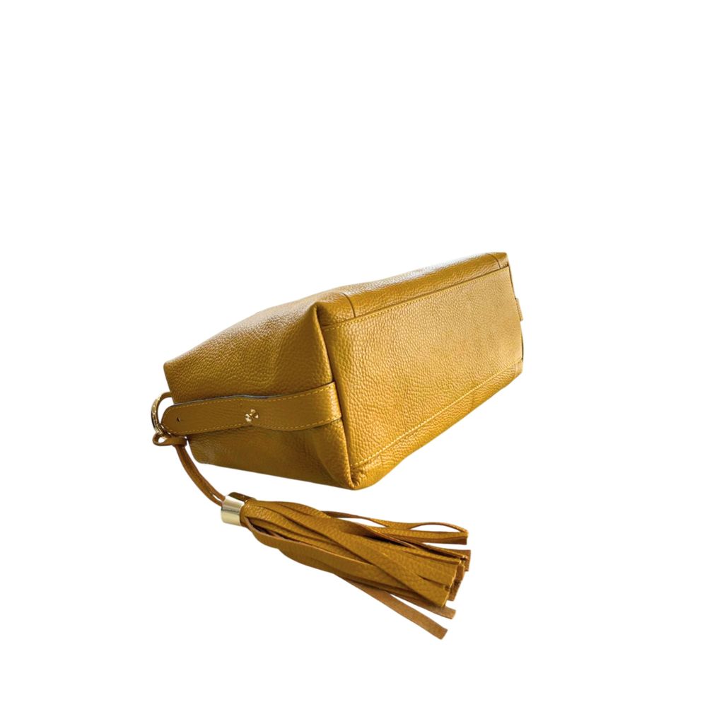 Baldinini Trend Yellow Leather Women Handbag