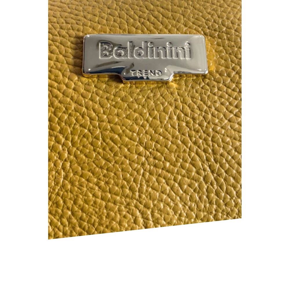 Baldinini Trend Yellow Leather Women Handbag