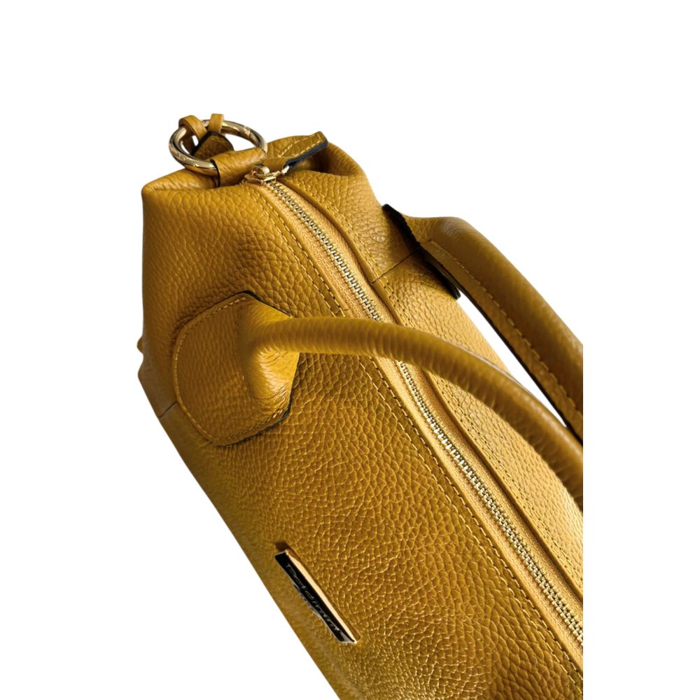 Baldinini Trend Yellow Leather Women Handbag