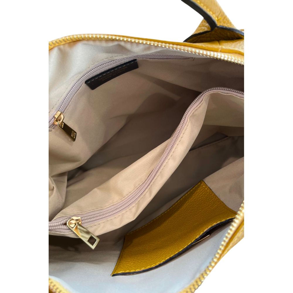 Baldinini Trend Yellow Leather Women Handbag