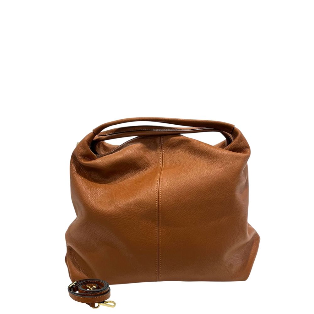 Baldinini Trend Brown Cowhide Shoulder Bag