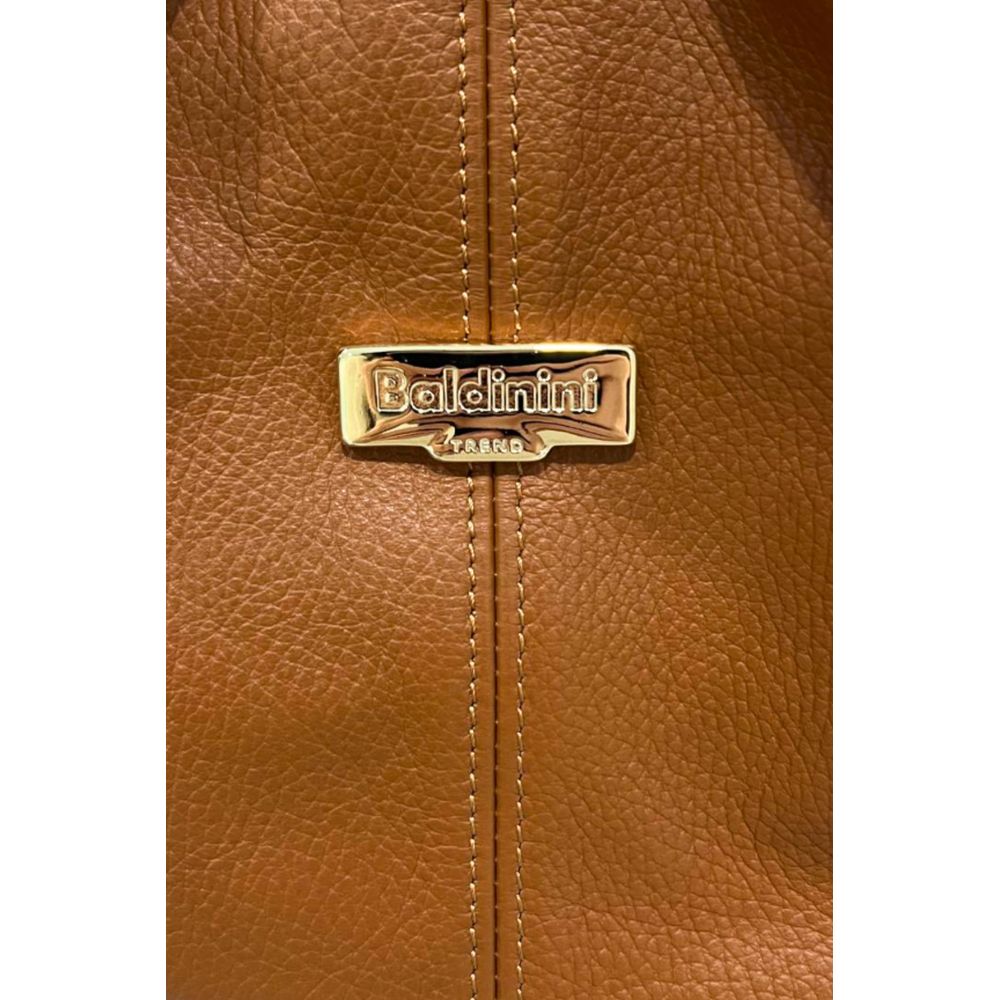 Baldinini Trend Brown Cowhide Shoulder Bag