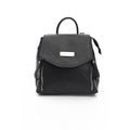 Baldinini Trend Black Leather Women Backpack