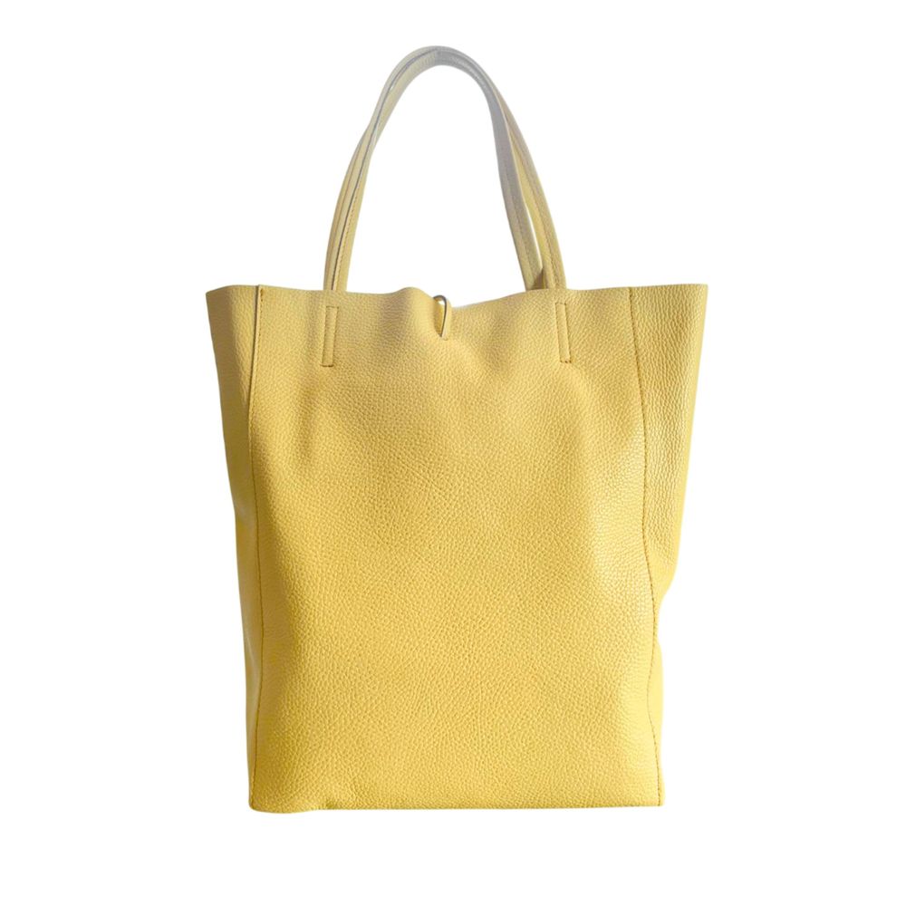 Baldinini Trend Yellow Leather Women Shoulder Bag