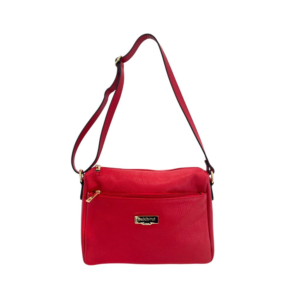 Baldinini Trend Red Leather Women Crossbody Bag