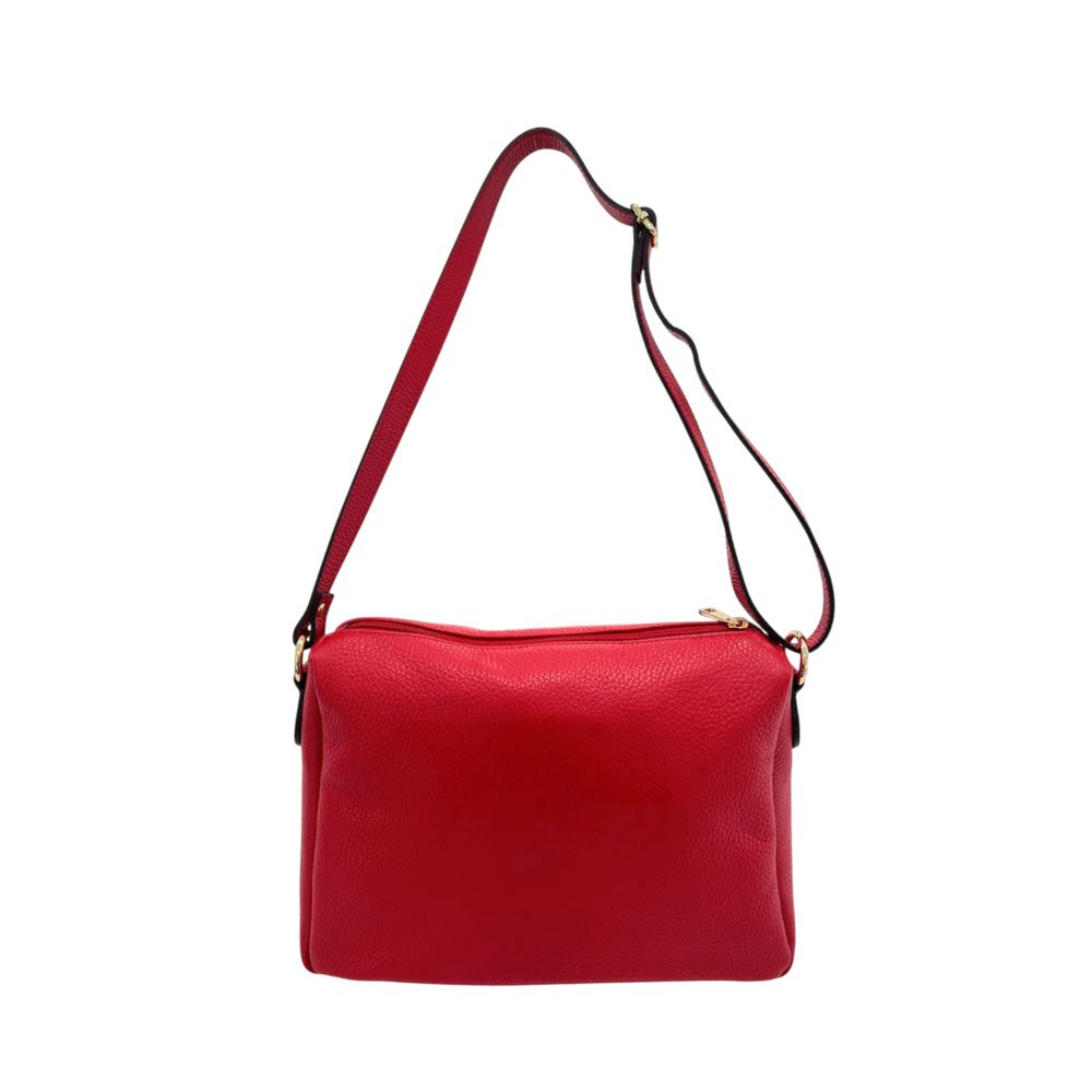 Baldinini Trend Red Leather Women Crossbody Bag