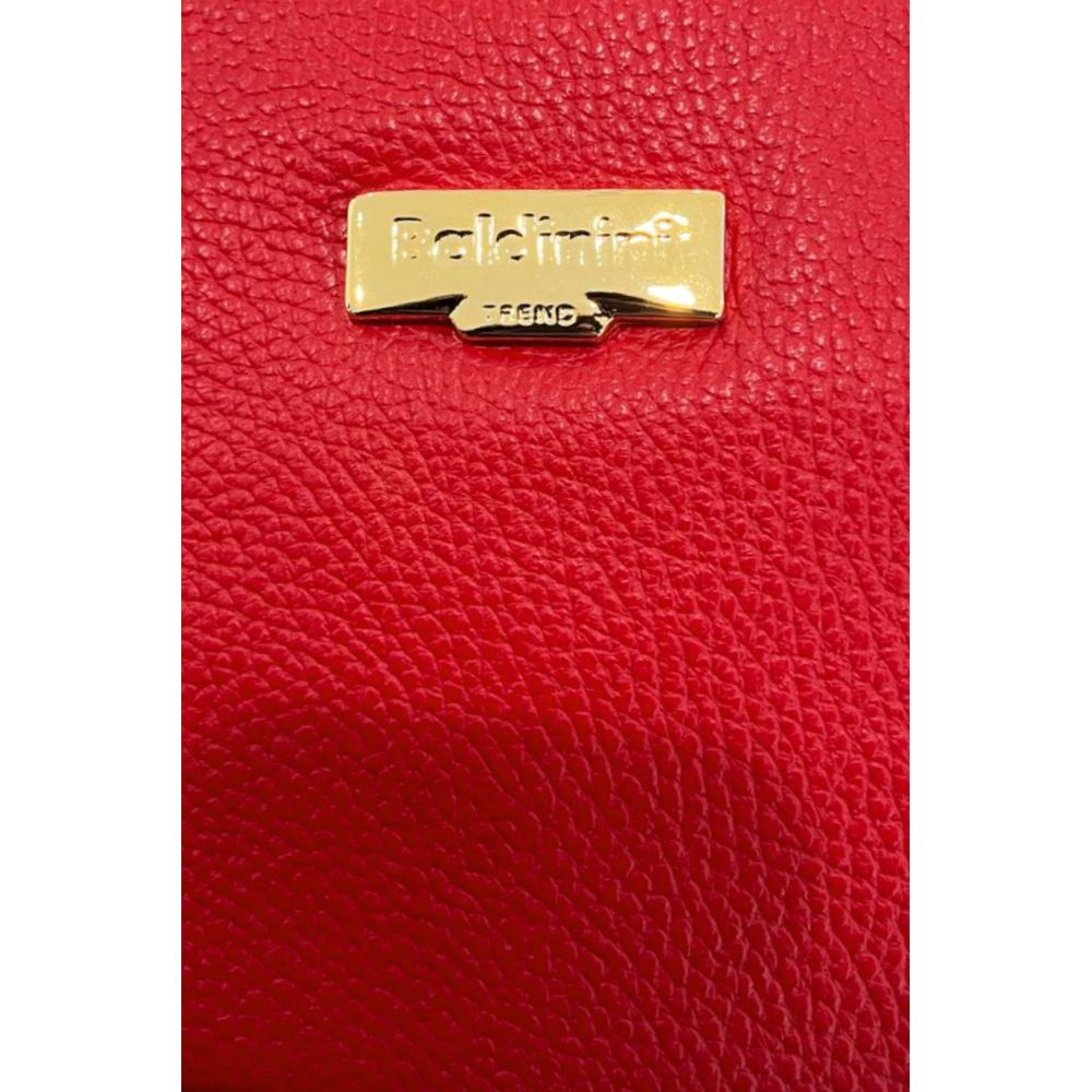 Baldinini Trend Red Leather Women Crossbody Bag