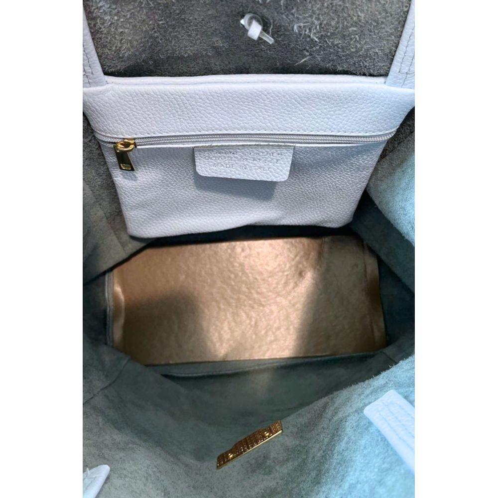 Baldinini Trend Blue Cowhide Clutch Bag