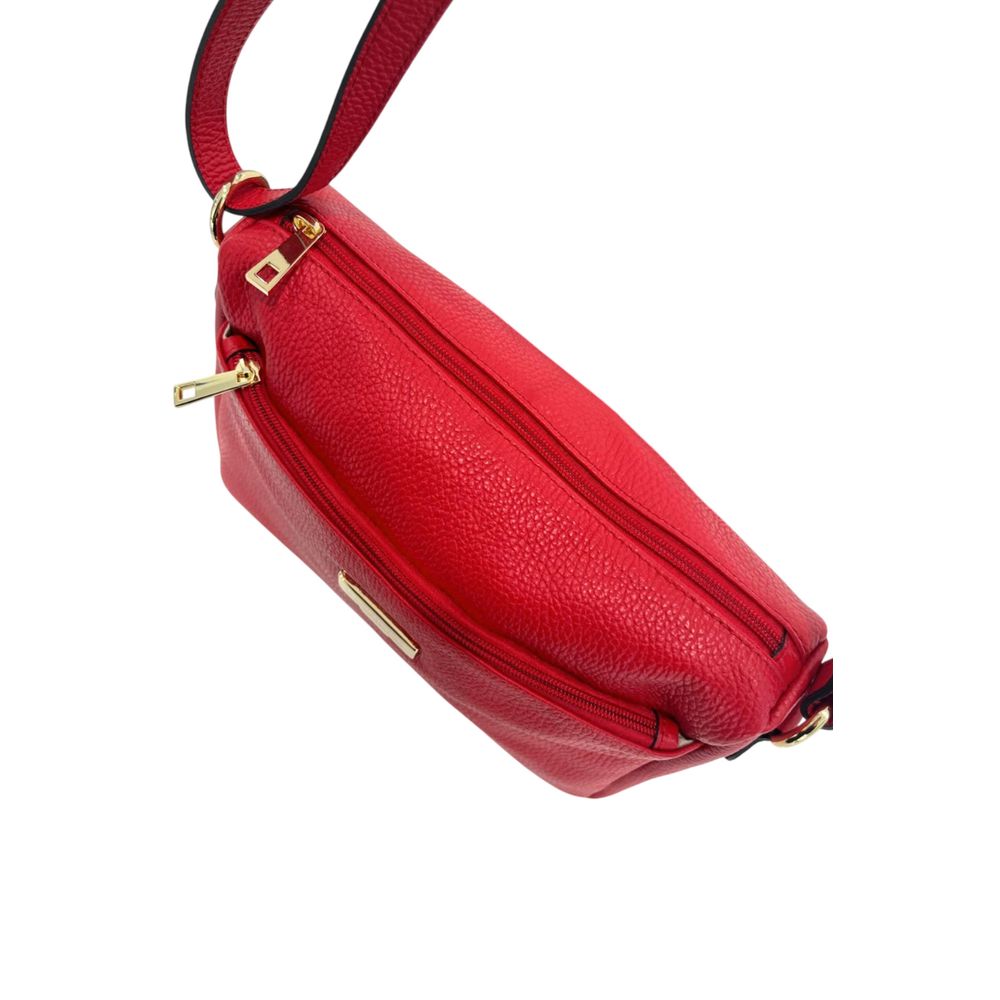 Baldinini Trend Red Leather Women Crossbody Bag