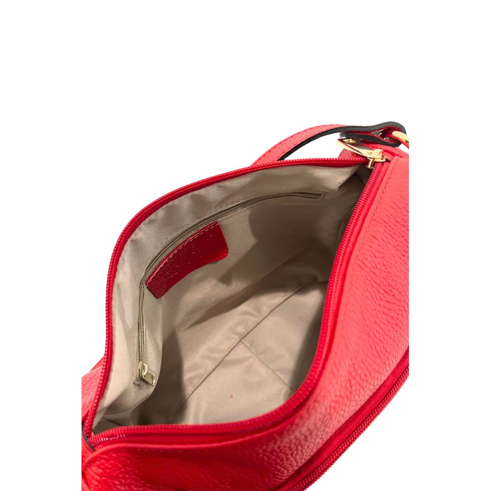 Baldinini Trend Red Leather Women Crossbody Bag
