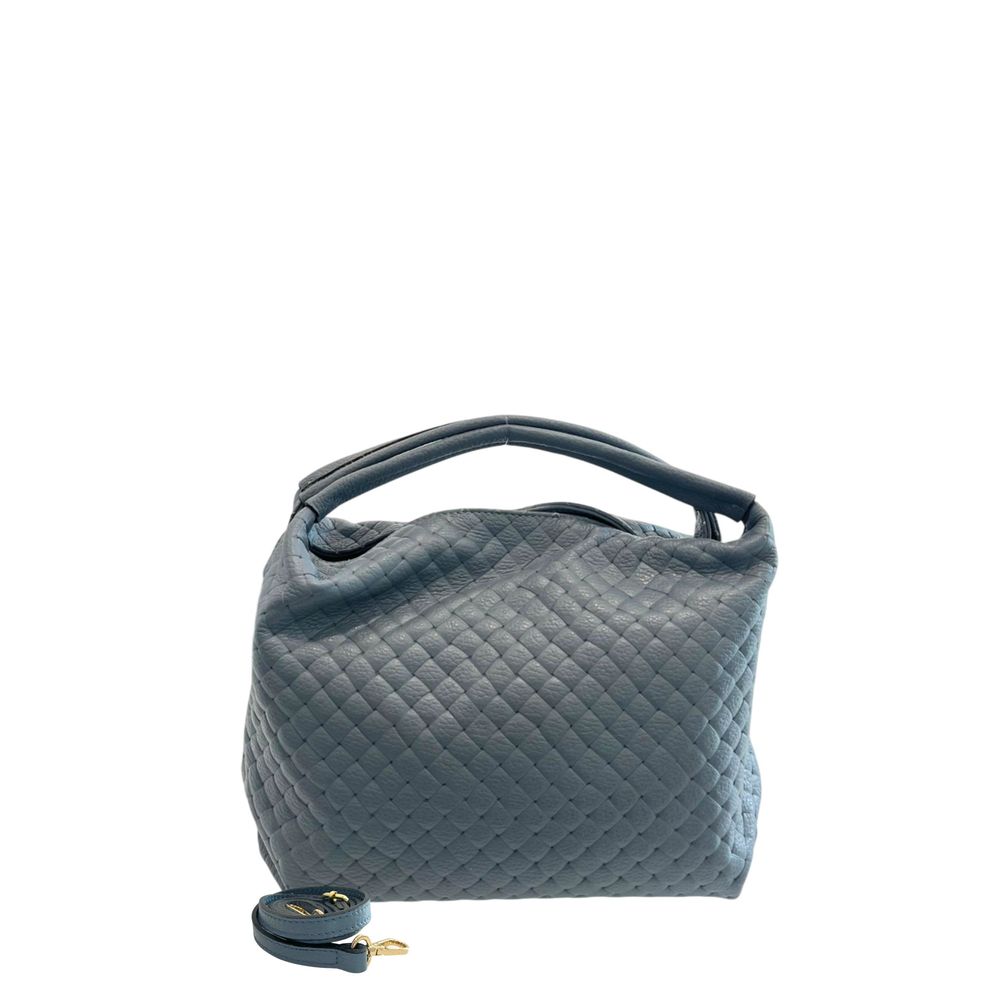 Baldinini Trend Blue Leather Women Handbag