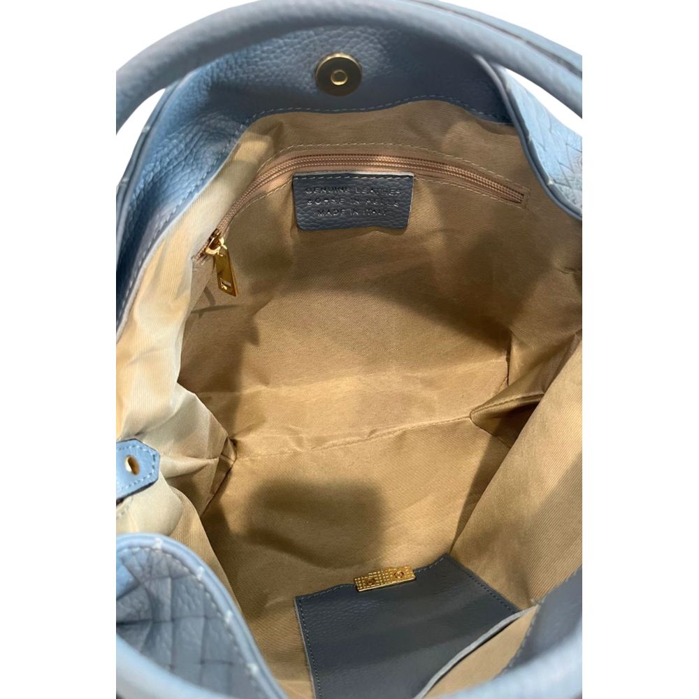 Baldinini Trend Blue Leather Women Handbag