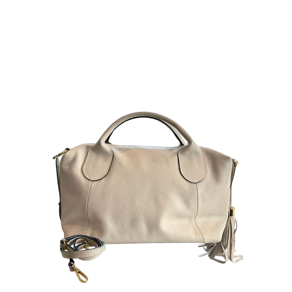 Baldinini Trend Beige Leather Women Handbag