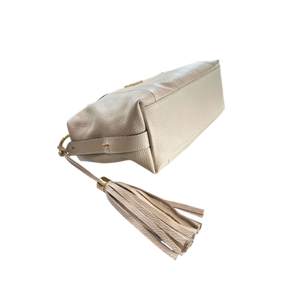Baldinini Trend Beige Leather Women Handbag