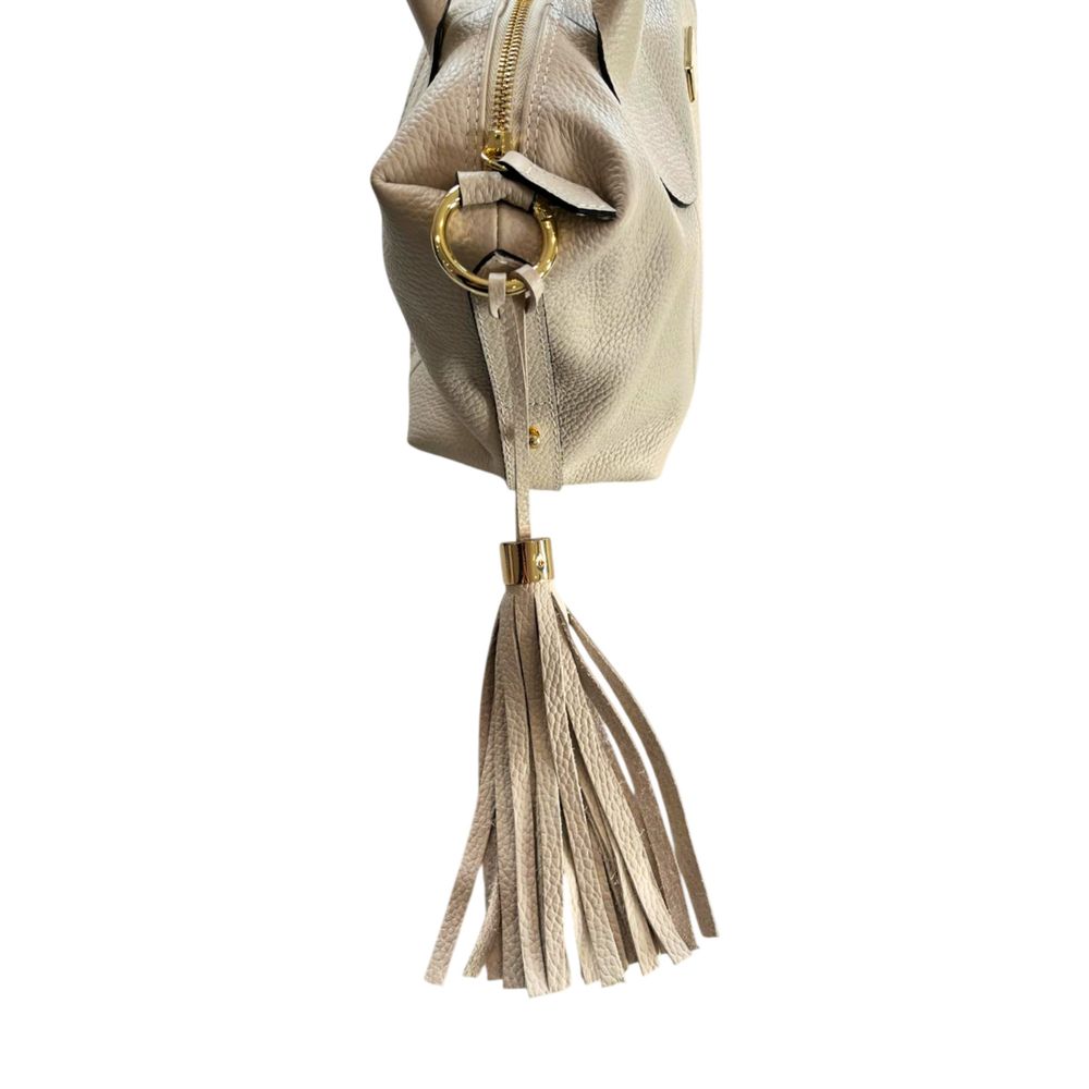 Baldinini Trend Beige Leather Women Handbag