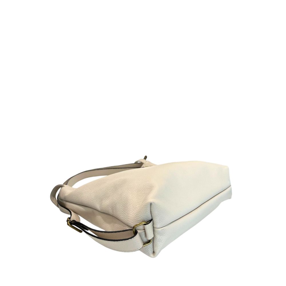 Baldinini Trend Beige Cowhide Leather Women Backpack