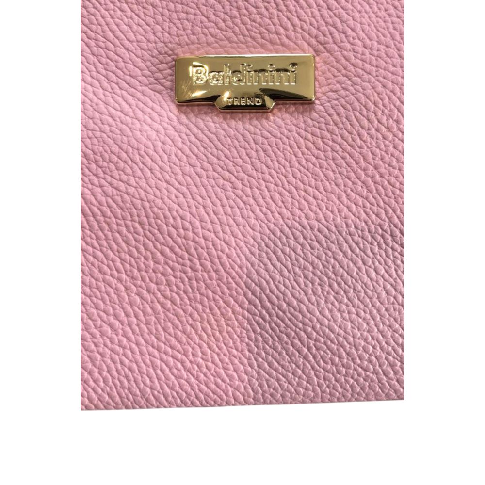 Baldinini Trend Pink Leather Women Crossbody Bag