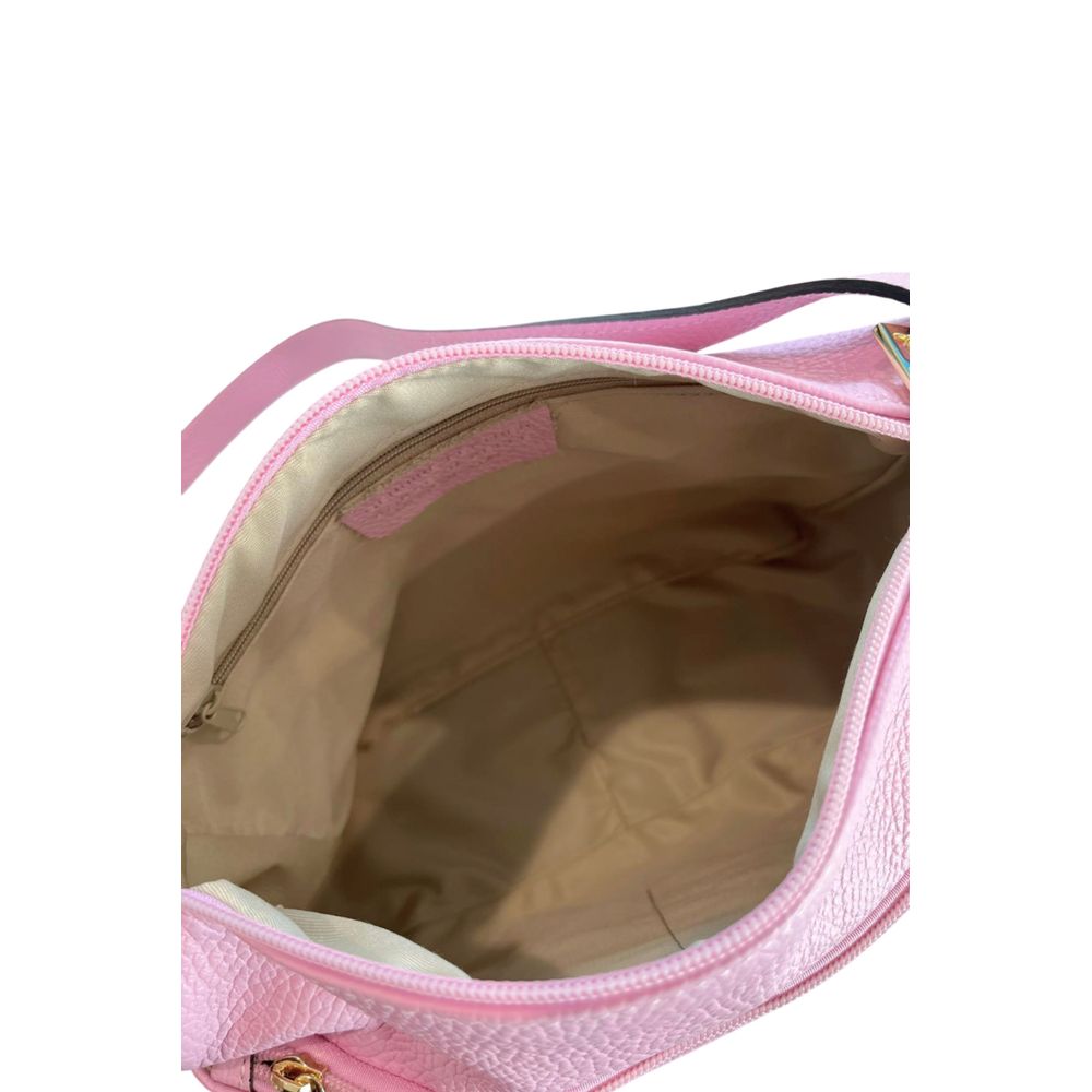 Baldinini Trend Pink Leather Women Crossbody Bag