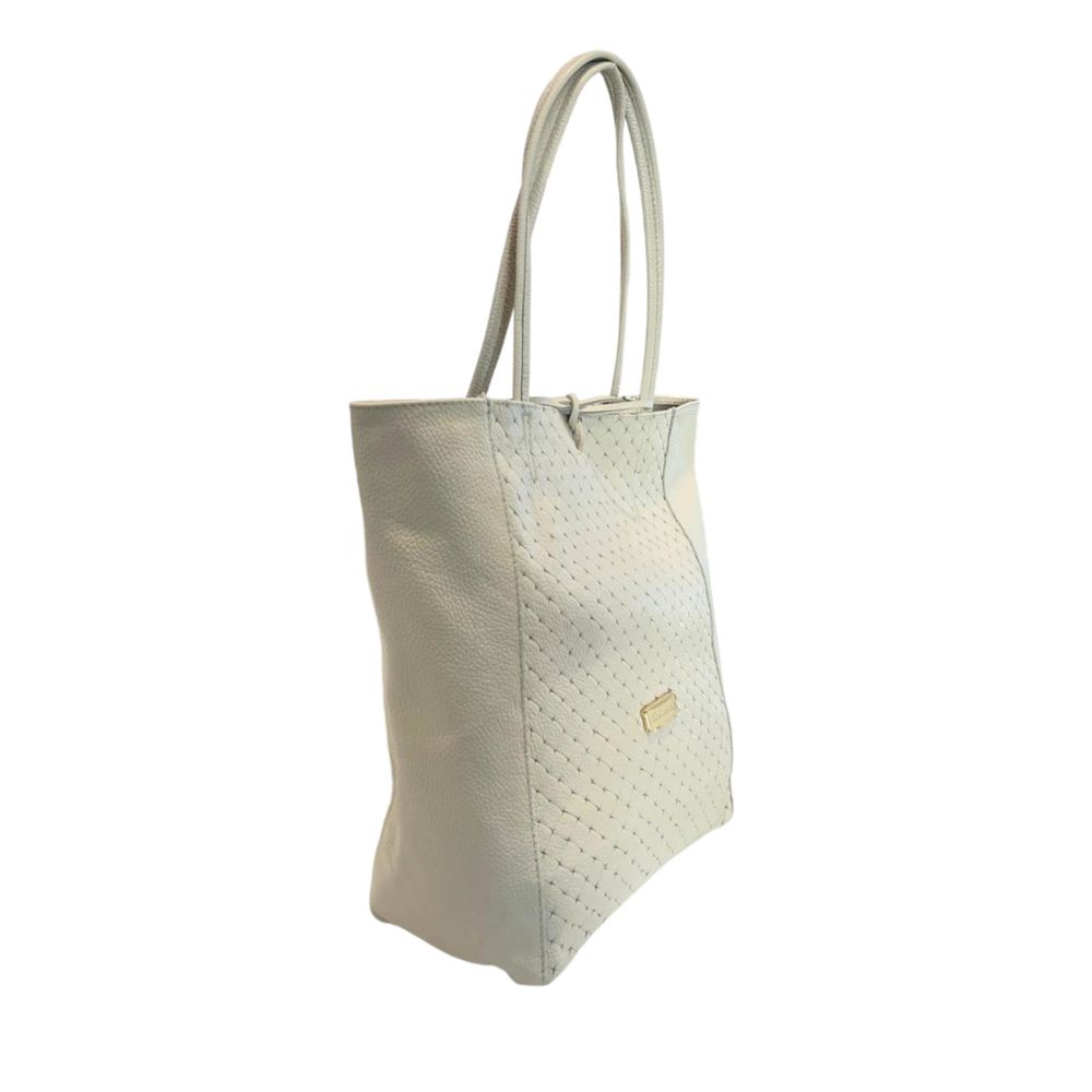 Baldinini Trend Beige Leather Women Shoulder Bag