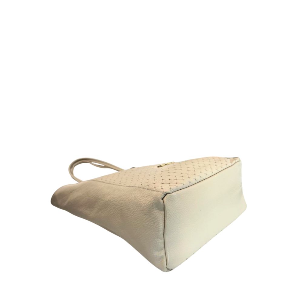 Baldinini Trend Beige Leather Women Shoulder Bag