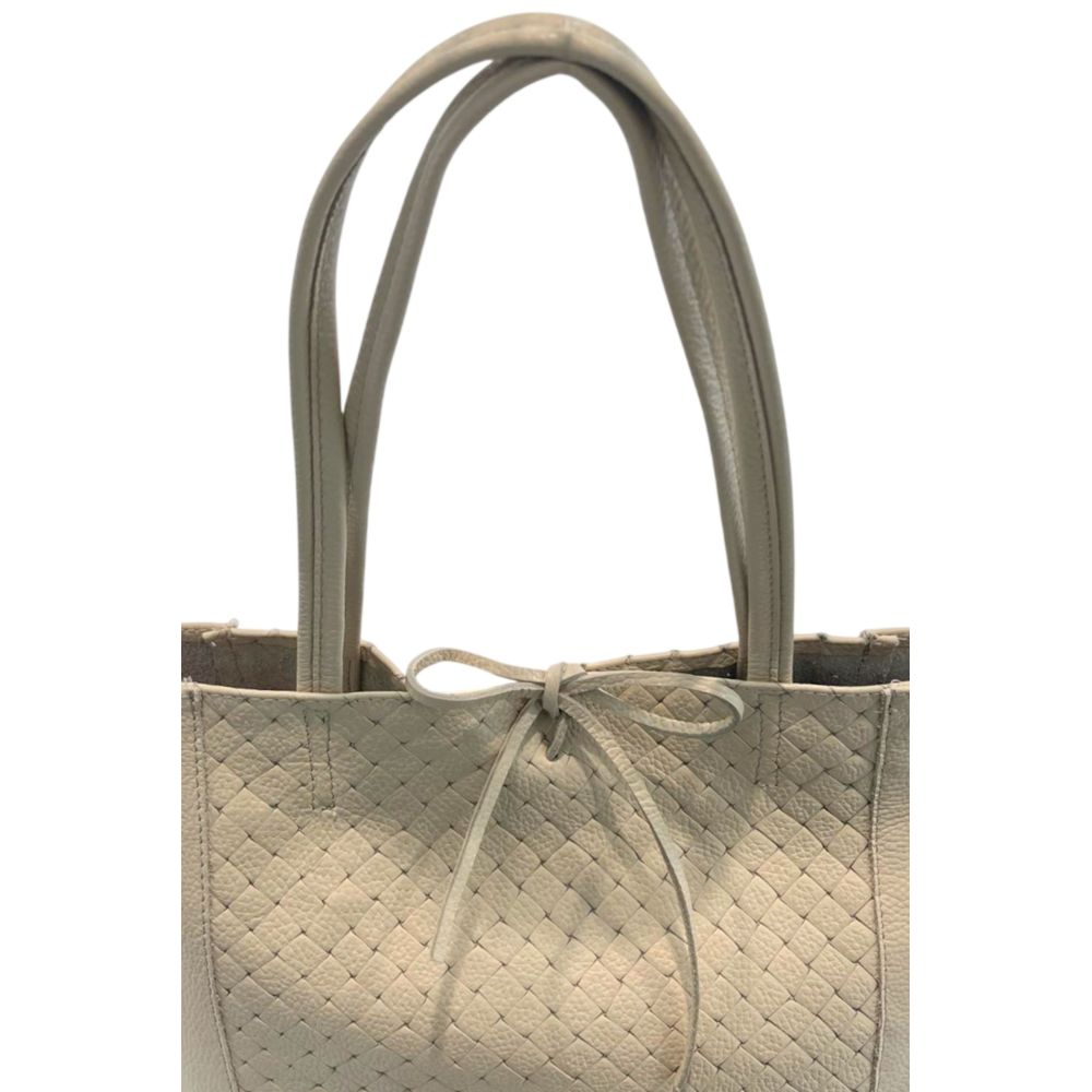 Baldinini Trend Beige Leather Women Shoulder Bag