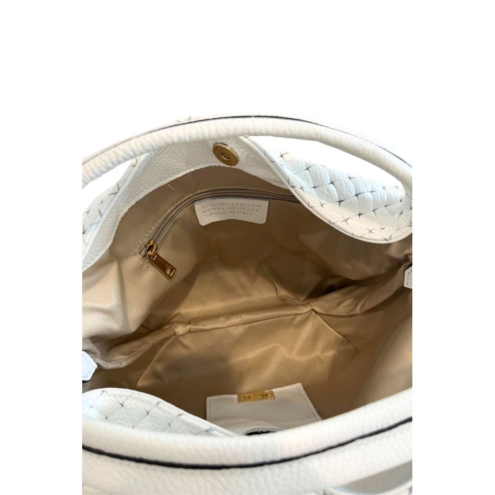 Baldinini Trend White Leather Women Handbag