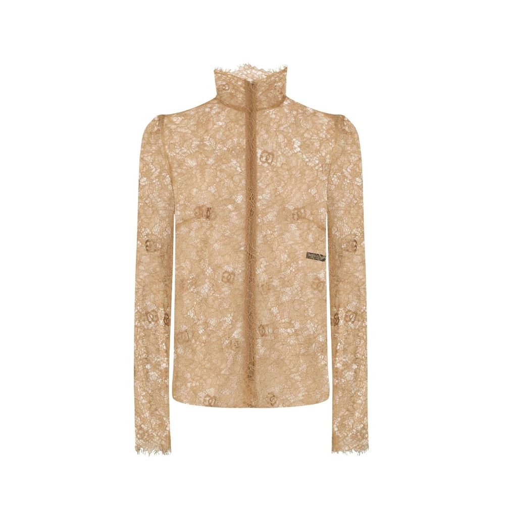 Dolce & Gabbana Beige Polyester Tank Tops
