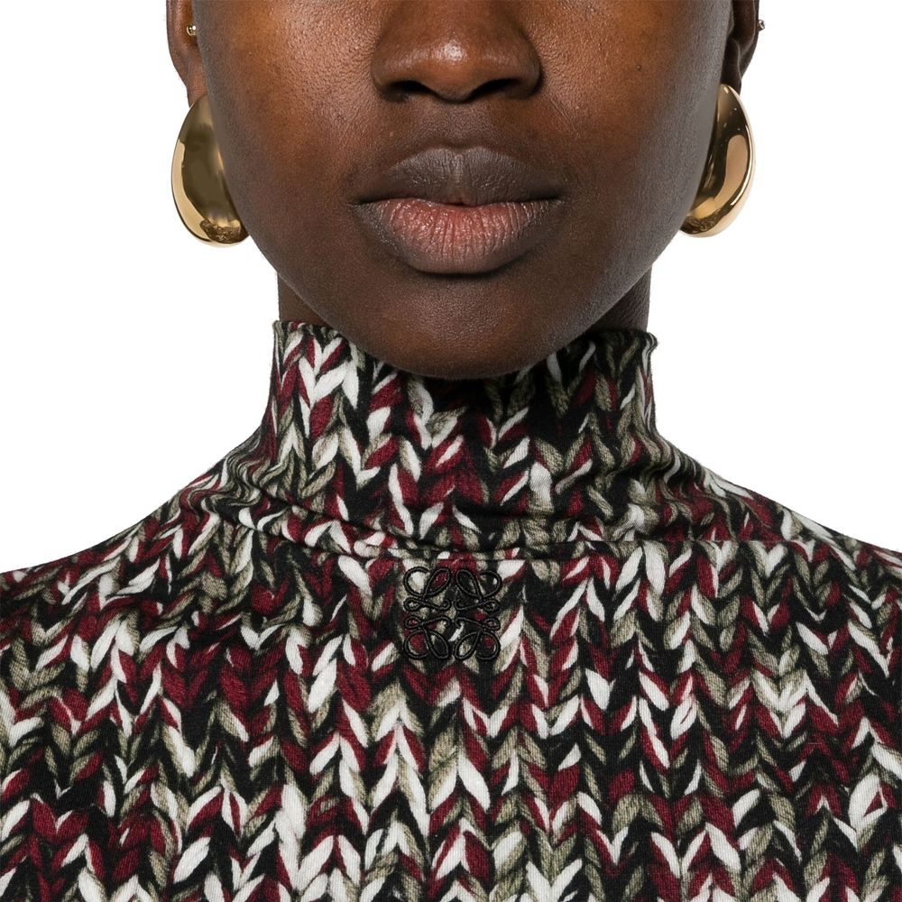 Loewe Bicolor Cotton Casual Dress