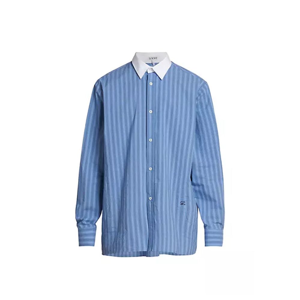 Loewe Blue Cotton Pattern Shirt