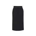 Fendi Black Virgin Wool Midi Skirt