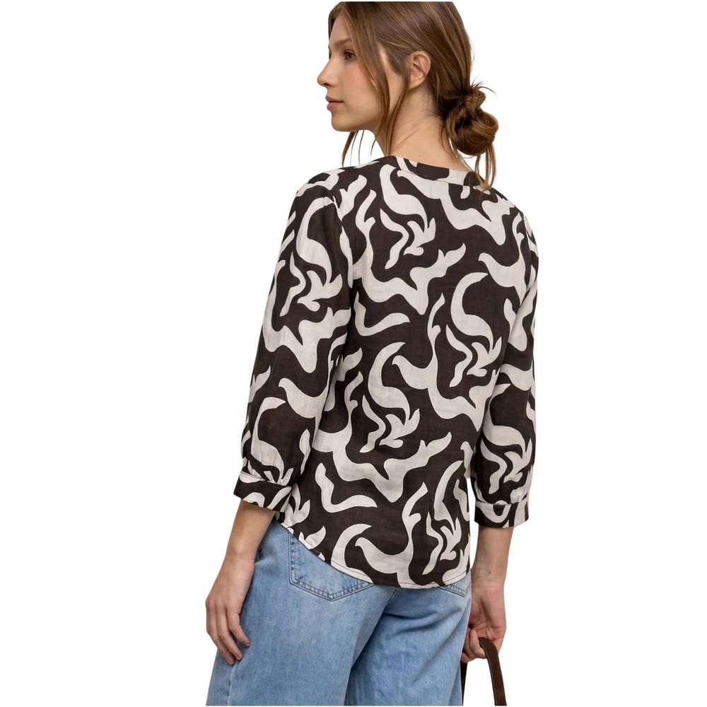 Street One Brown Linen Blouse