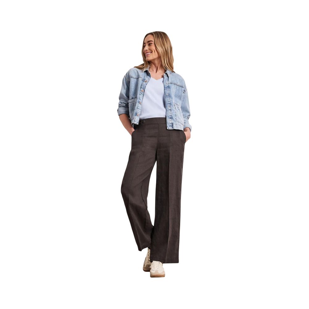 Street One Brown Linen Pants