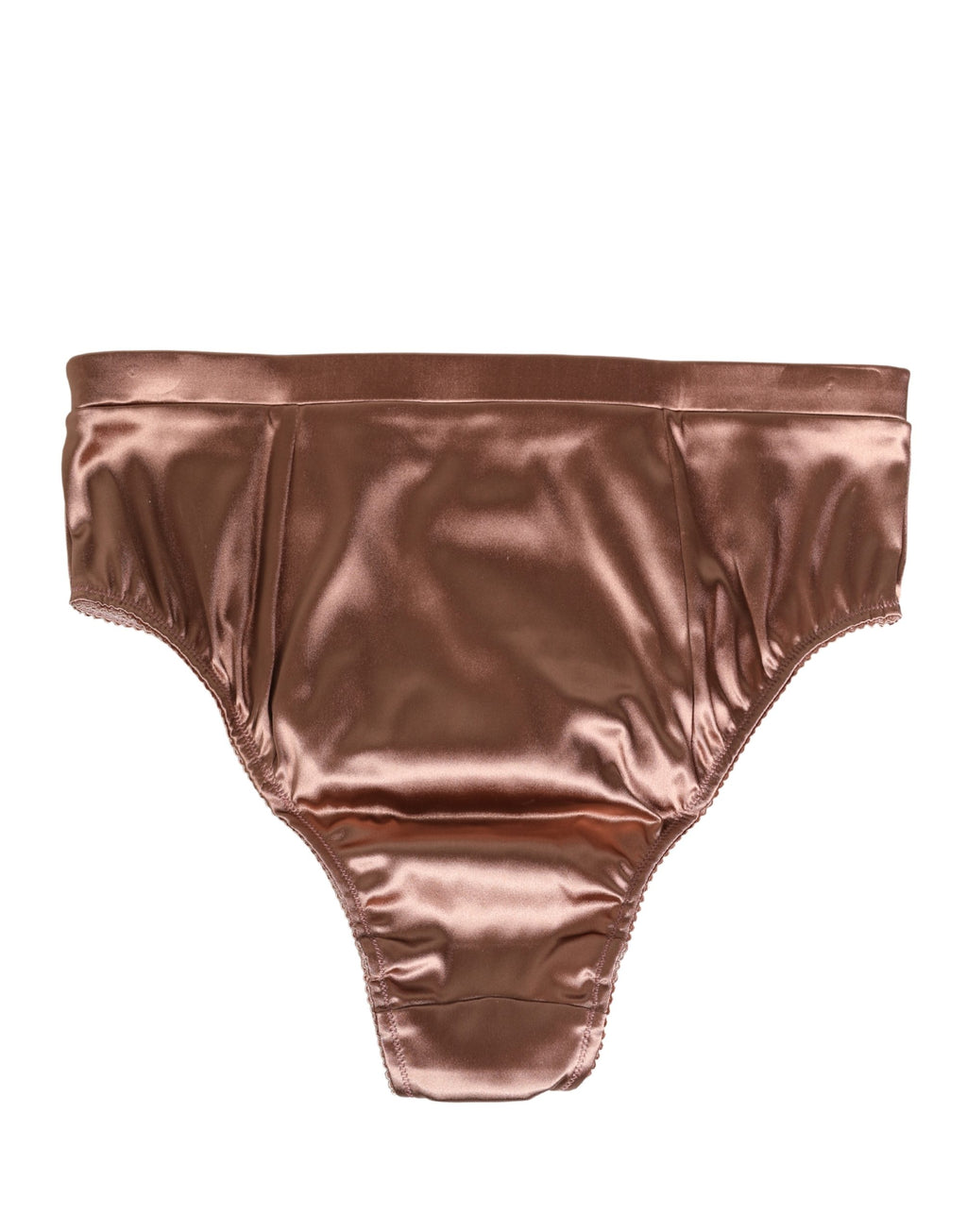 Dolce & Gabbana Brown Silk Satin Lingerie Panty Brief Underwear
