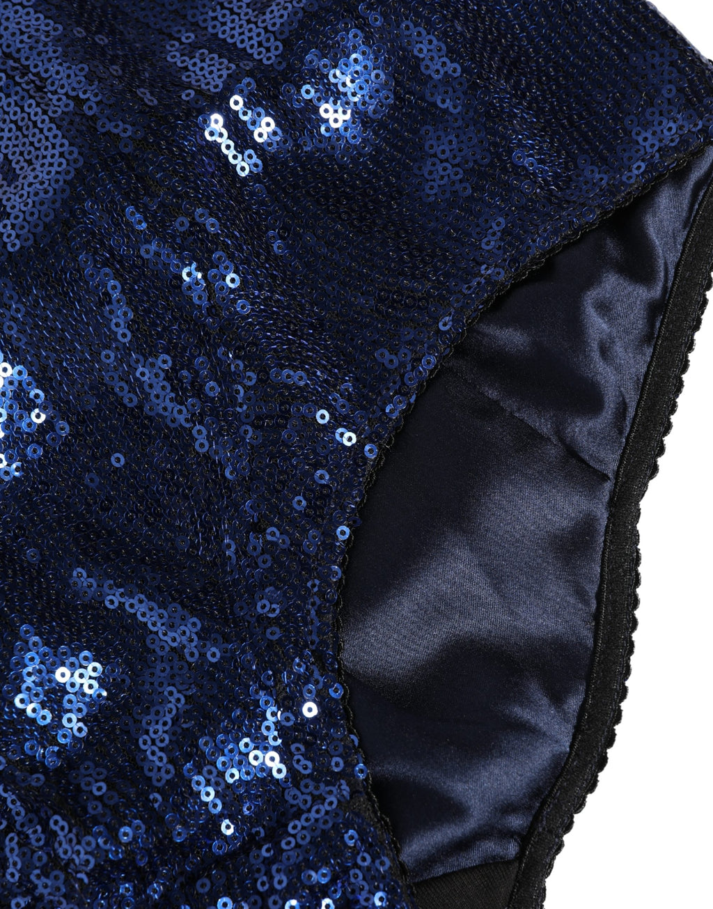Dolce & Gabbana Blue Sequined High Waist Girdle Panty Underwear