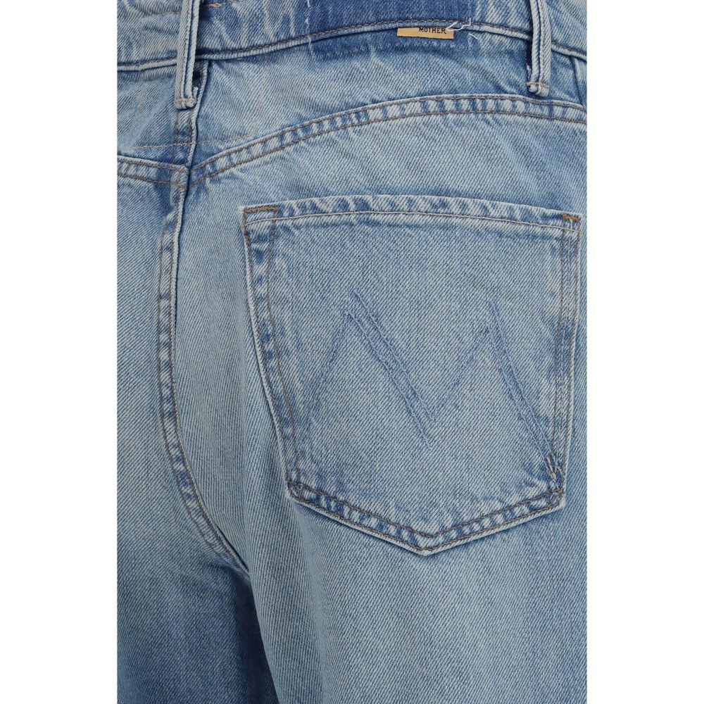Mother Denim Blue Cotton High-Waisted Jean