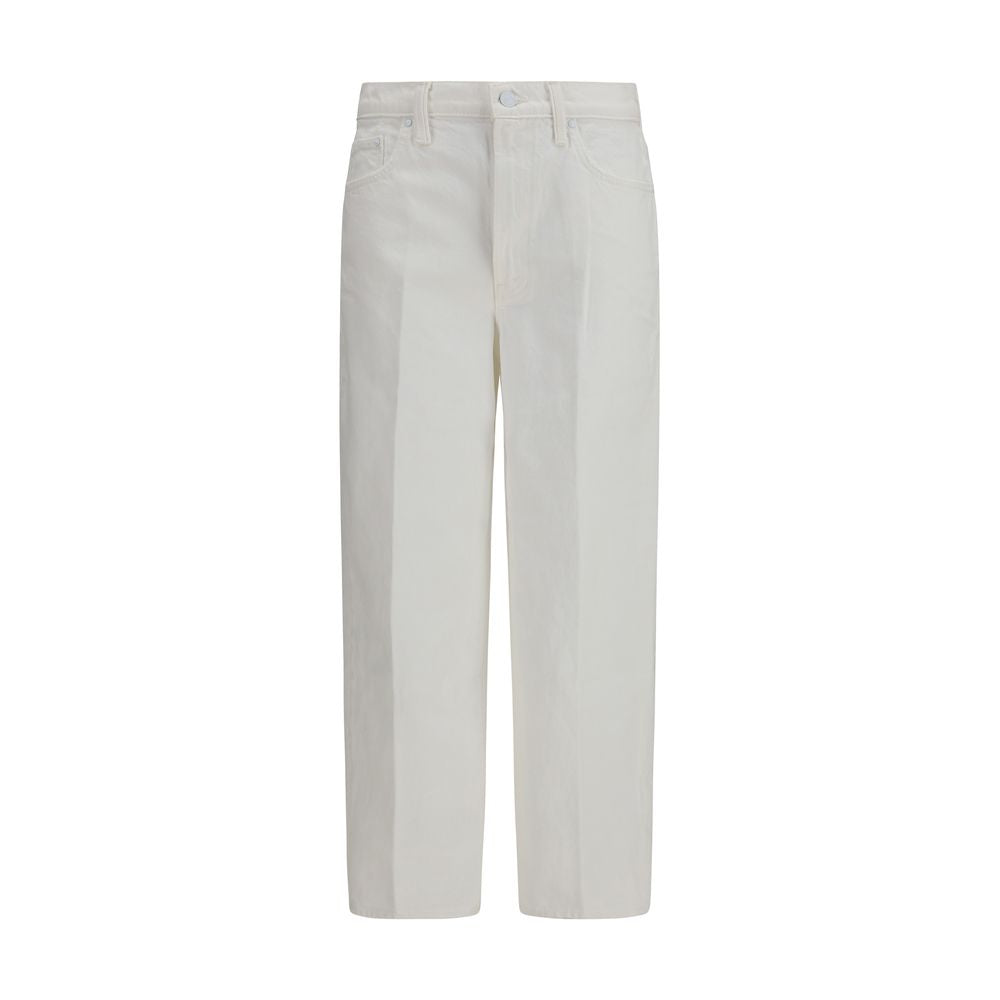 Mother Denim White Cotton Bootcut Jeans