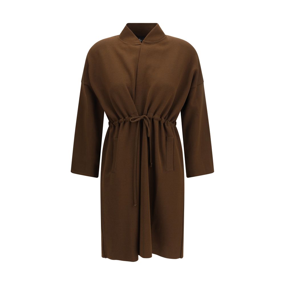 Ella Brown Viscose Coat