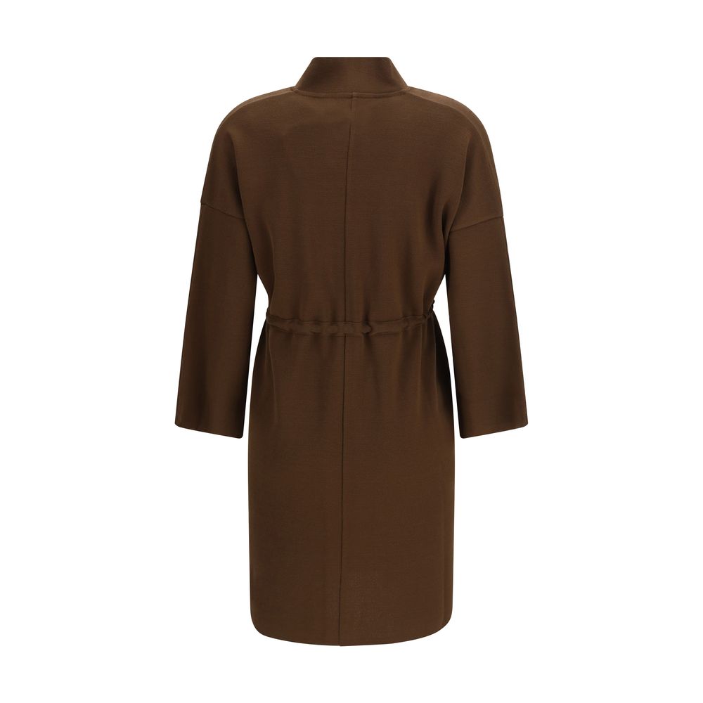 Ella Brown Viscose Coat
