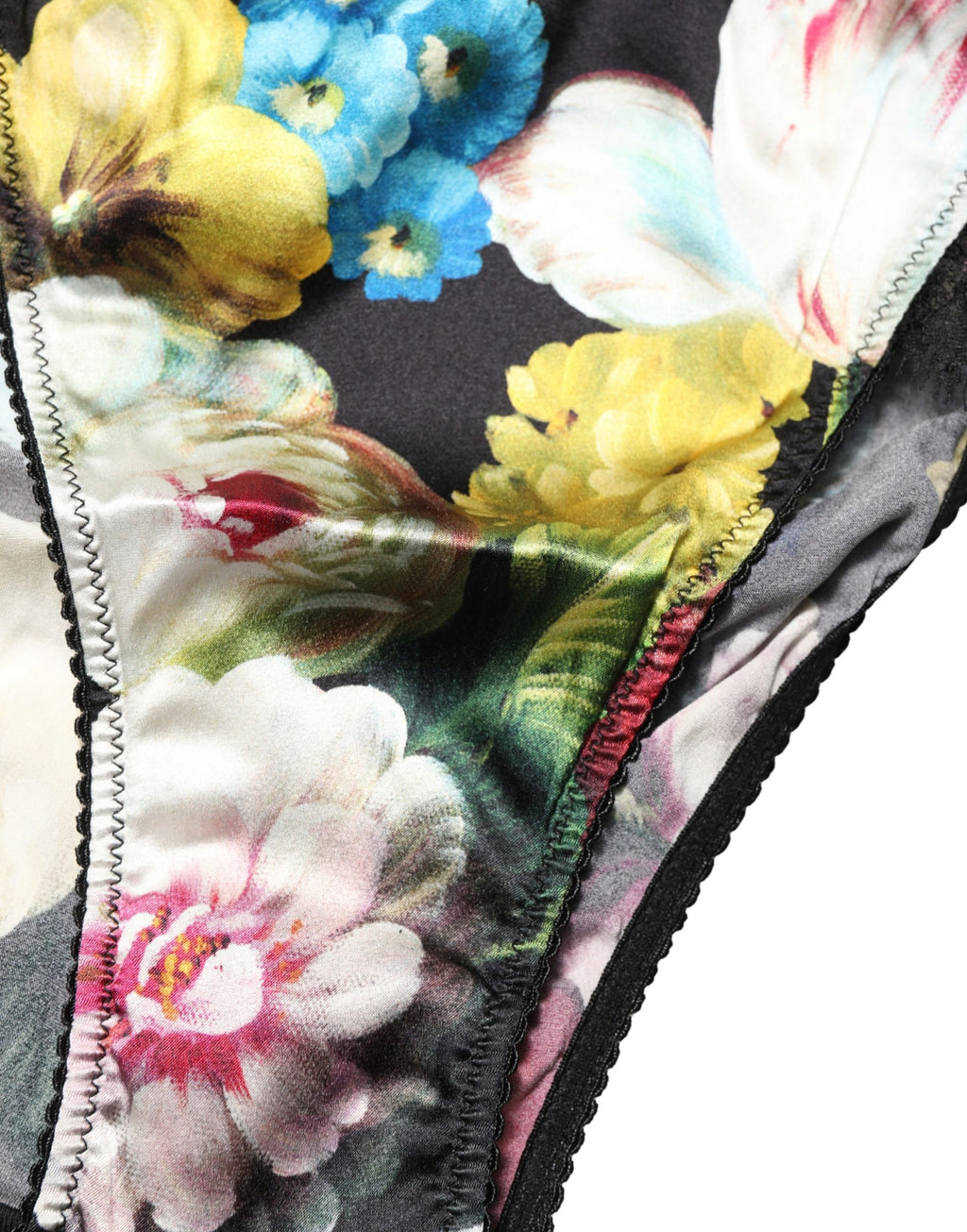 Dolce & Gabbana Black Floral Lace Mid Waist Brief Panty Underwear
