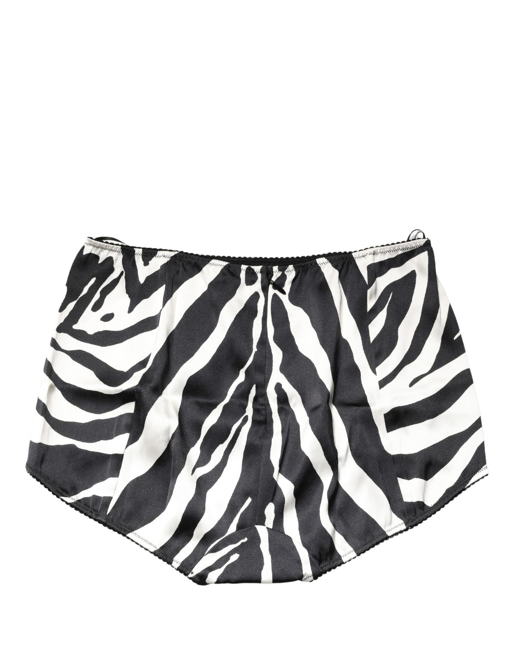 Dolce & Gabbana Black White Zebra High Waist Girdle Panty Underwear